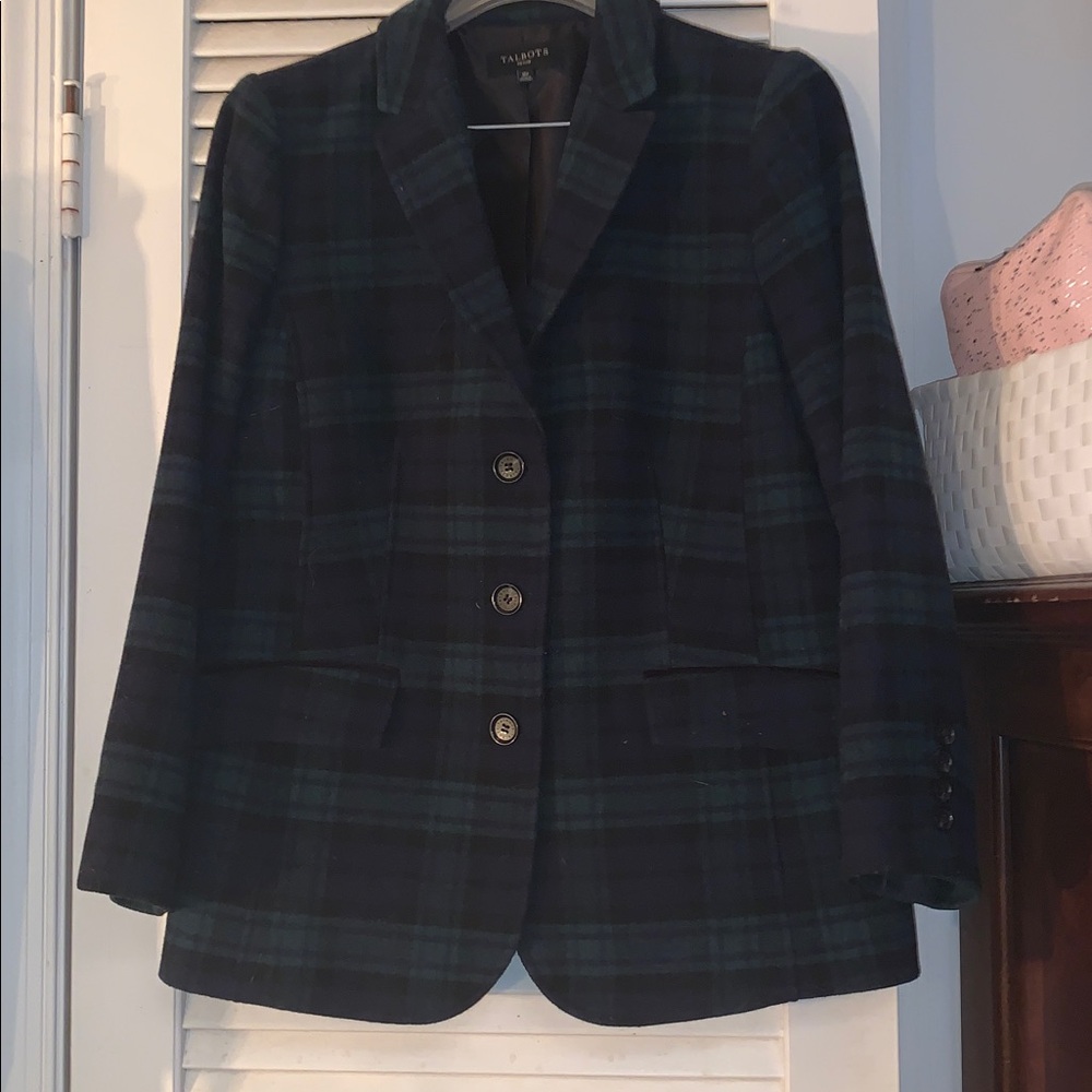 Talbots Classic Tartan Plaid Blazer - EUC